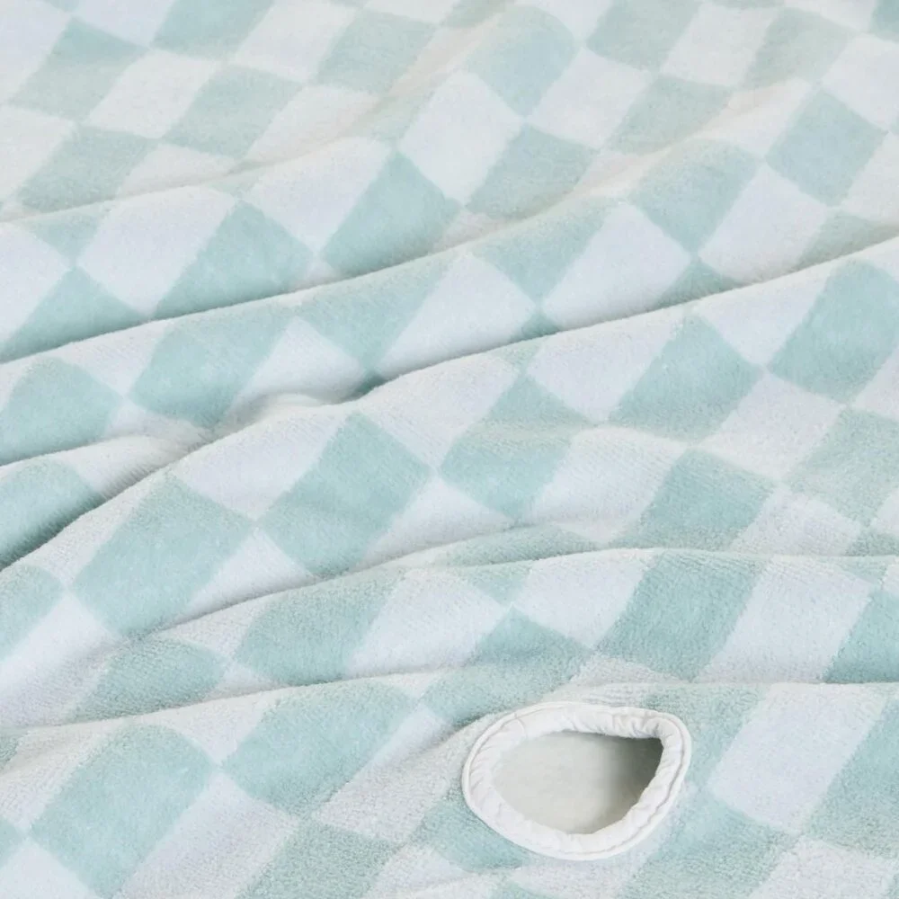 Business & Pleasure Beach Blanket Vintage Blue Check - Picture 2 of 5